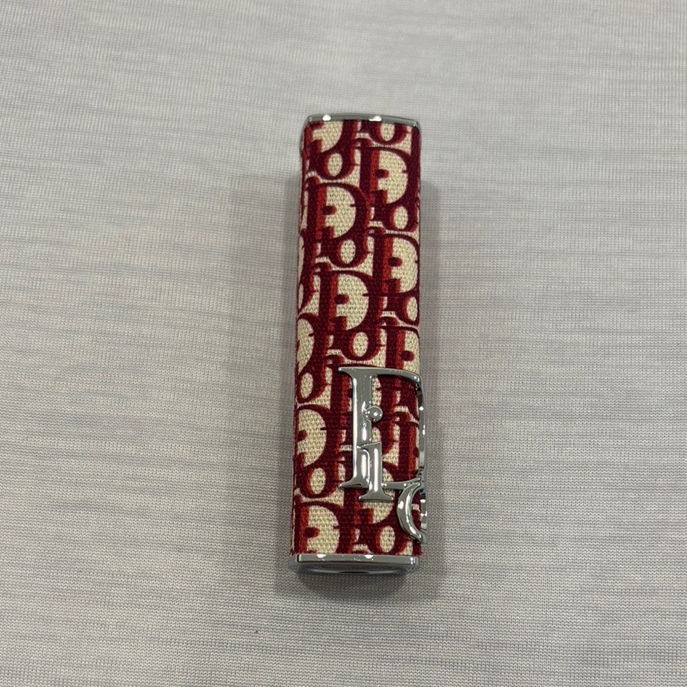 Dior Burgundy Oblique Lipstick Case